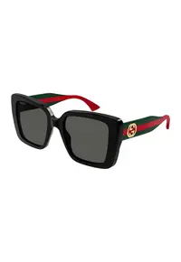 Ochelari de soare patrati - Auriu/Verde englez/Rosu vermillion