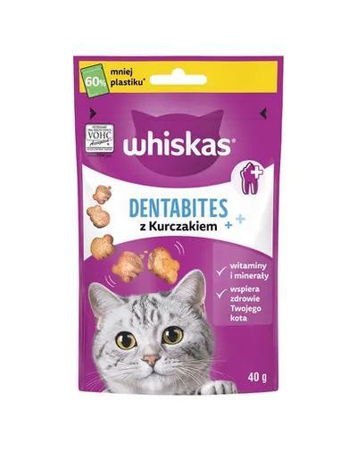 WHISKAS Dentabites 40 g recompense dentare pisici, cu pui