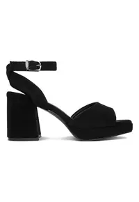 Sandale dama material textil - negru - Negru