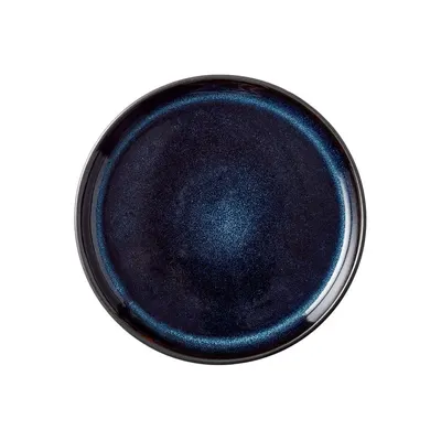 Farfurie neagră/albastră pentru desert din gresie ø 17 cm Gastro Dark Blue/Black – Bitz