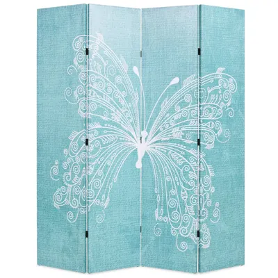 Gossi paravan camera pliabil, albastru, 160 x 170 cm, fluture