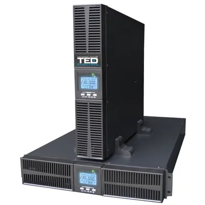UPS 2000VA / 1800W rackabil 2U Online dubla conversie, management, 4x 9Ah, sinusoida pura, TED Electric TED004055