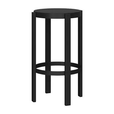 Scaun de bar negru din oțel (înălțime șezut 65 cm) Doon – noo.ma