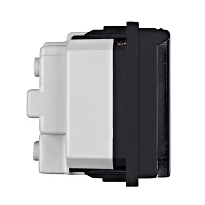 Insert priză cu protecţie mărită,capac,16A,cl cu şurub,negru