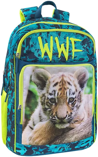 Ghiozdan școlar Panini WWF Fotografico - Cu 2 compartimente