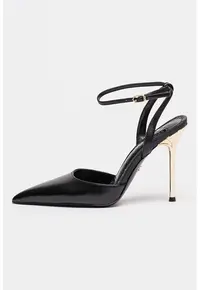 Pantofi slingback de piele Osha - Auriu/Negru/Portocaliu persan