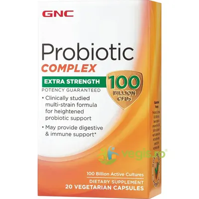 Probiotic Complex Extra Strength 100 Miliarde Culturi Vii (CFU) 20cps vegetale