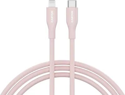Cablu Canyon - CLNM60 C-L MFI, USB-C/Lightning, 1 m, roz