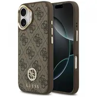 Husa MagSafe pentru Apple iPhone 17, Guess, 4G Strass Logo, Maro