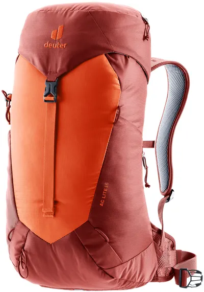 Rucsac turistic Deuter - AC Lite, 16 L, roşu/portocaliu