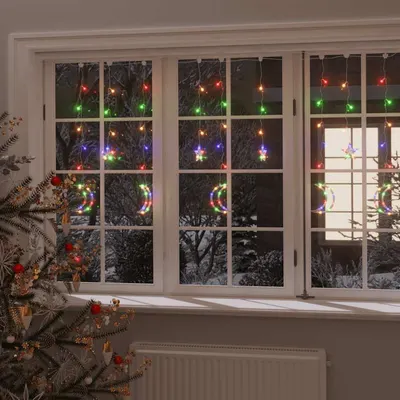 vidaXL Lumini lună și stele, 138 LED-uri, multicolor, cu telecomandă