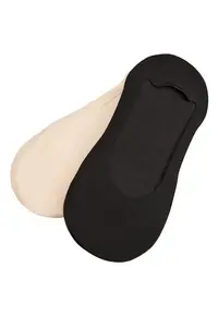 Sosete de tip talpici - dama - set de 2 perechi - Negru-bej - Alyssa 39/41