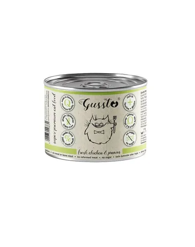 GUSSTO Cat Fresh Chicken Prawns 200 g hrana premium pisici, cu pui si creveti