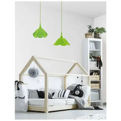 Lampa suspendata UDINE Verde Silicon Verde Fabric Wire E27 1x60W IP20 Fara bec