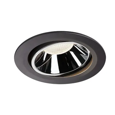 Spot incastrat, NUMINOS MOVE XL Ceiling lights, black Indoor LED recessed ceiling light black/chrome 4000K 55° rotating and pivoting