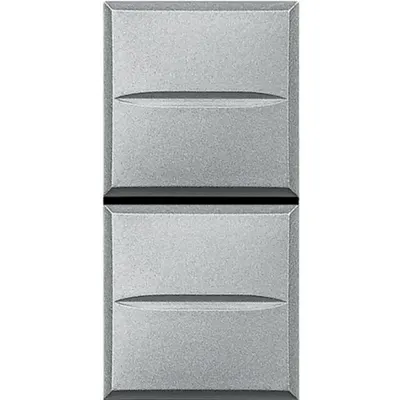 Buton dublu Axolute ND/ND - 10 A-250 V~- Conectare automata - Aluminiu - 1 modul