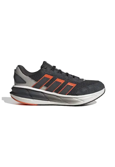 Pantofi sport AstraStar de piele ecologica si plasa - Portocaliu deschis/Gri antracit