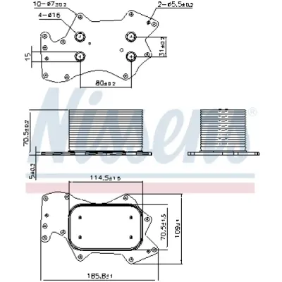 Radiator ulei, ulei motor NISSENS 90910