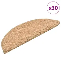 vidaXL Covorașe scări, 30 buc., 56x17x3 cm, aurii, semirotunde