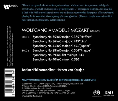 Mozart: The Last Six Symphonies (SACD)