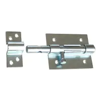Zavor galvanizat pentru usa si poarta, blocare lacat, lungime 127 mm, argintiu