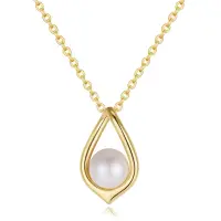Lantisor argint 925, JW1547, model perla, placat cu aur