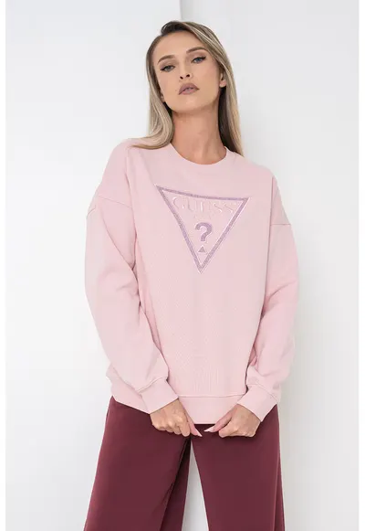 Bluza de trening cu broderie logo - Roz deschis/Lila