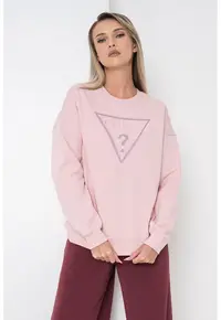 Bluza de trening cu broderie logo - Roz deschis/Lila