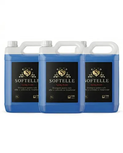 Set 3 x Detergent lichid Spring Fresh 5L, 100 de spalari, rufe albe si colorate