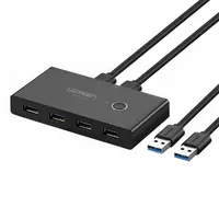 Switch USB UGREEN US216 (30768) Two Sharing Box New Version, 4 x USB-A 3.0, Negru