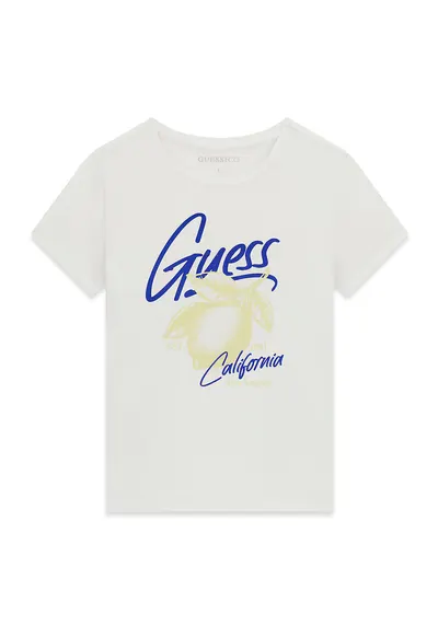 Tricou cu imprimeu logo - Alb/Albastru