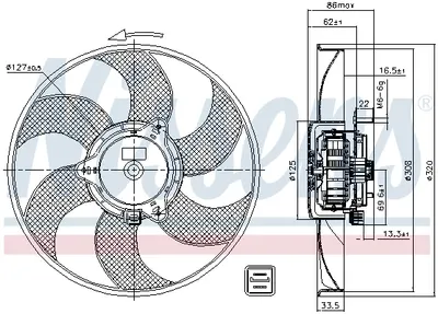 Ventilator Radiator Potrivit Citroen Berlingo, Berlingo Minivan, Xsara, Zx; Peugeot 306, Partner, Partner Minivan 1.1-2.0 03.91-12.15
