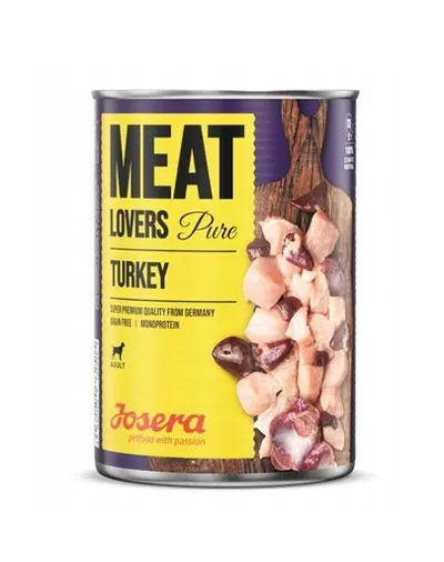 JOSERA Meatlovers pure Conserva hrana caini, cu curcan 800g