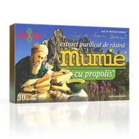 Extract purificat de rasina Mumie cu Propolis, 60 tablete, Damar