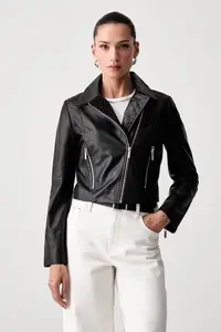 Armani Exchange geacă de piele pentru femei