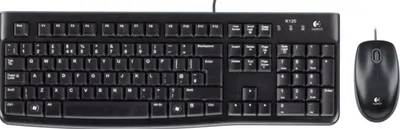 Set de mouse și tastatură Logitech - MK120, negru