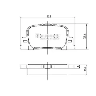 Set placute frana, frana disc NIPPARTS J3612032