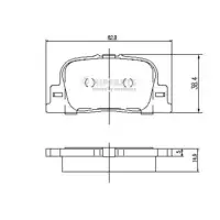 Set placute frana, frana disc NIPPARTS J3612032