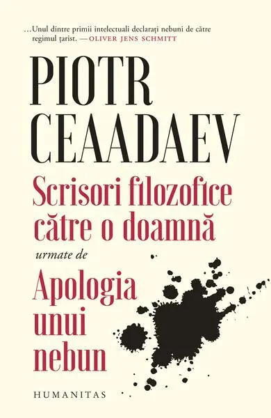 Scrisori filozofice către o doamnă - Paperback brosat - Piotr Ceaadaev