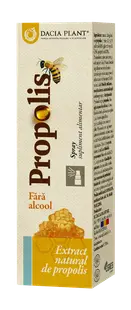 Spray cu extract natural de propolis fara alcool, 20ml, Dacia Plant