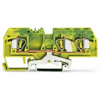 3-conductor ground terminal block; 6 mm²; suitable for Ex e II applications; center marking; for DIN-rail 35 x 15 and 35 x 7.5; CAGE CLAMP®; 6,00 mm²; green-yellow