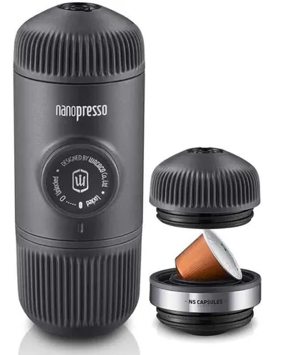 Set Wacaco - Nanopresso Classic + adapter de Nespresso capsule, negru