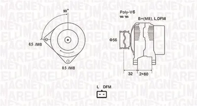 Alternator (12V, 125A) RENAULT LAGUNA II 1.8 2.0 intre 2001-2007