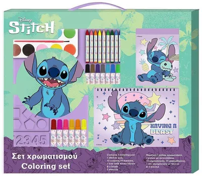 Set de colorat Diakakis Stitch - 42 piese