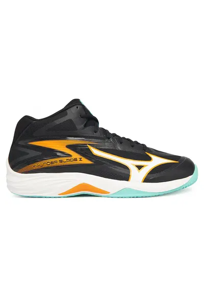 Pantofi sport de barbati Thunder Blade Z Mid - Negru/Tangelo/Verde Gheata - piele ecologica