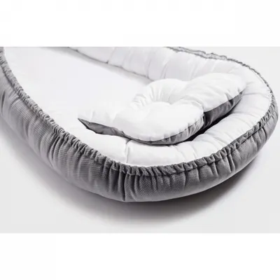 Babynest pentru copii Twins Velvet gri