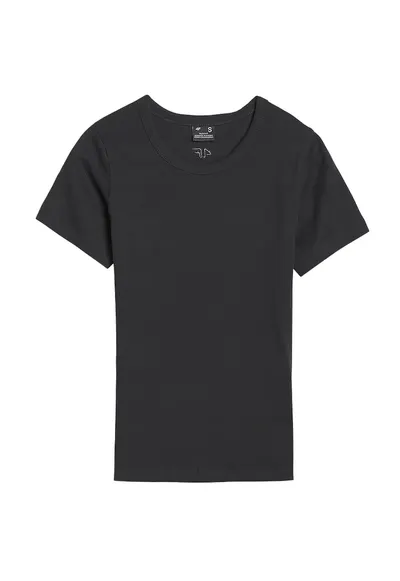 Tricou dama WSS25TTSHF1968-20S - 4F - Bumbac - Negru