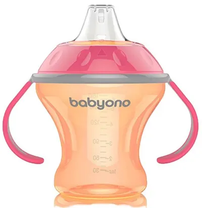 Cană antivarsare Babyono - Natural, 180 ml, roz