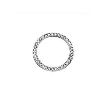 Ornament argintiu universal pentru buton start-stop, cu cristale stralucitoare Cod: JS-21