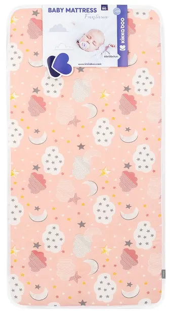 Saltea Kikka Boo - Fantasia, 60 x 120 x 7 cm, Clouds Peach
